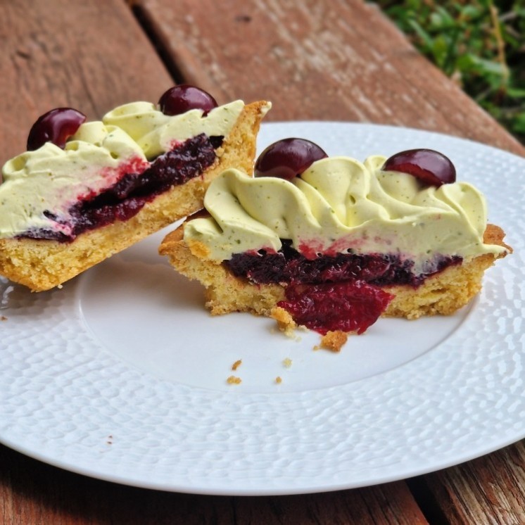 Tarte cerise pistache